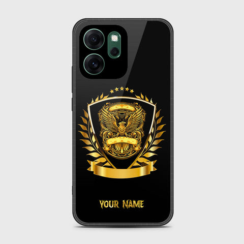 Oppo Reno 14F - Gold Series - HQ Ultra Shine Premium Infinity Glass Soft Silicon Borders Case