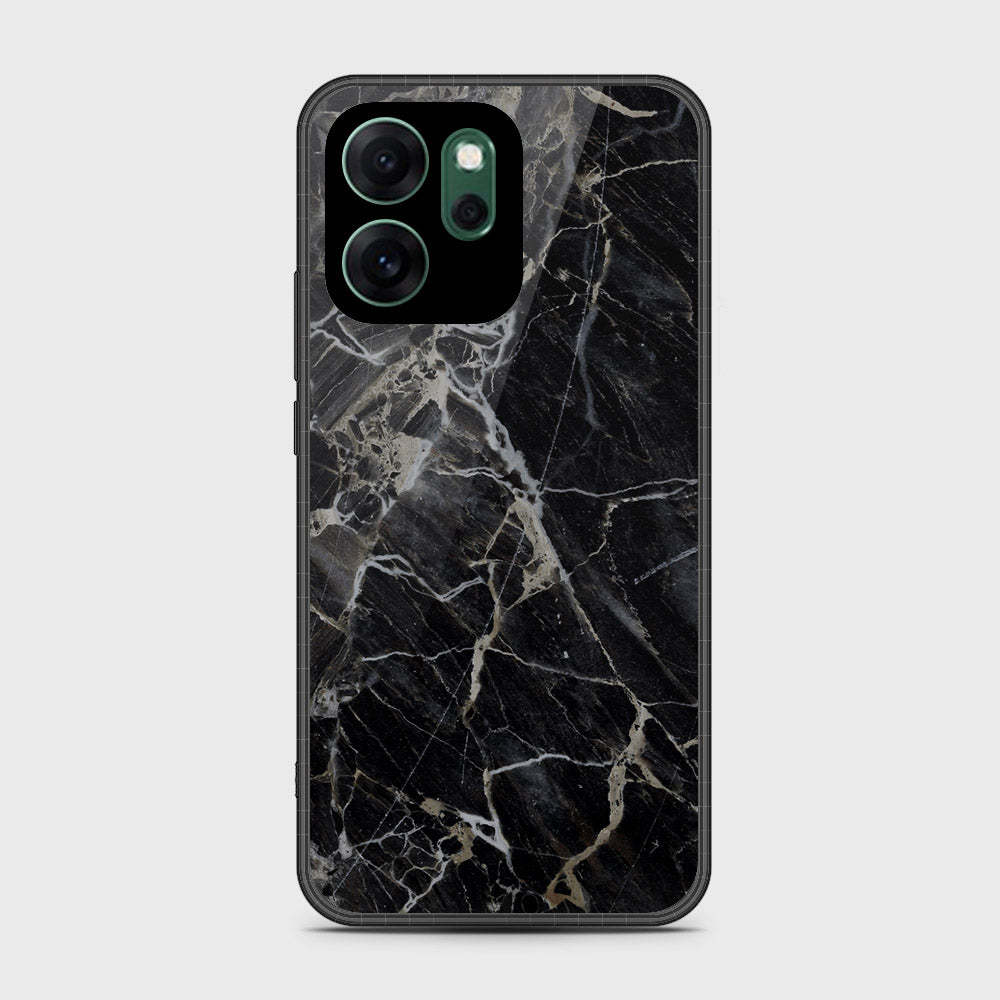 Oppo Reno 14F - Black Marble Series - HQ Ultra Shine Premium Infinity Glass Soft Silicon Borders Case