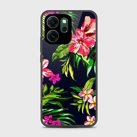 Oppo Reno 14F - Floral Series - HQ Ultra Shine Premium Infinity Glass Soft Silicon Borders Case