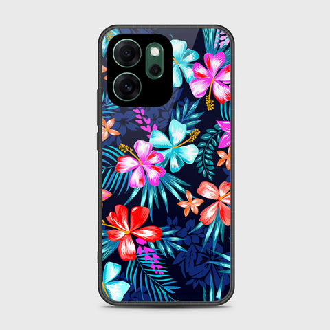 Oppo Reno 14F - Floral Series - HQ Ultra Shine Premium Infinity Glass Soft Silicon Borders Case