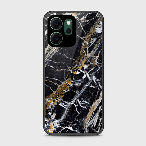 Oppo Reno 14F - Black Marble Series - HQ Ultra Shine Premium Infinity Glass Soft Silicon Borders Case