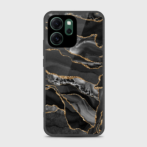 Oppo Reno 14F - Black Marble Series - HQ Ultra Shine Premium Infinity Glass Soft Silicon Borders Case