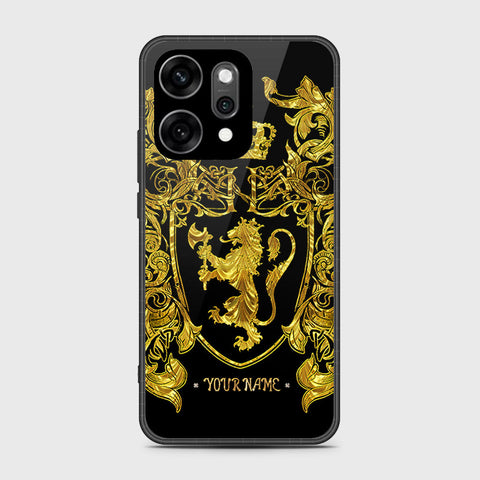 Oppo Reno 14 Pro - Gold Series - HQ Ultra Shine Premium Infinity Glass Soft Silicon Borders Case