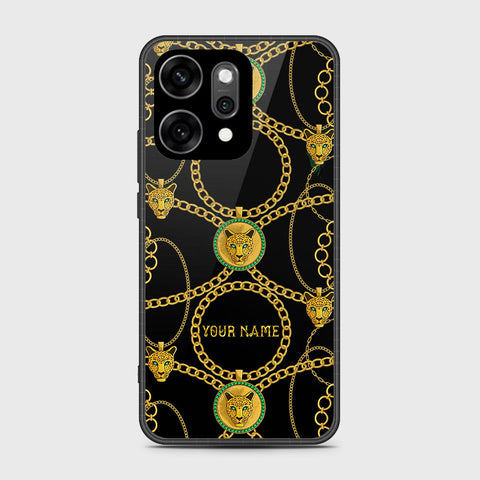 Oppo Reno 14 Pro - Gold Series - HQ Ultra Shine Premium Infinity Glass Soft Silicon Borders Case