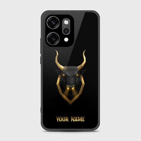 Oppo Reno 14 Pro - Gold Series - HQ Ultra Shine Premium Infinity Glass Soft Silicon Borders Case
