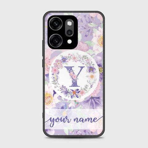 Oppo Reno 14 Pro - Personalized Alphabet Series - HQ Ultra Shine Premium Infinity Glass Soft Silicon Borders Case