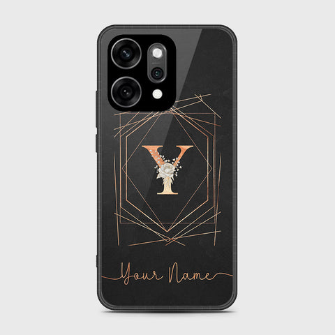 Oppo Reno 14 Pro - Personalized Alphabet Series - HQ Ultra Shine Premium Infinity Glass Soft Silicon Borders Case