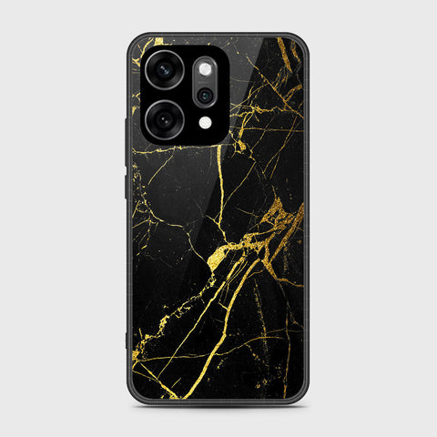 Oppo Reno 14 Pro - Black Marble Series - HQ Ultra Shine Premium Infinity Glass Soft Silicon Borders Case