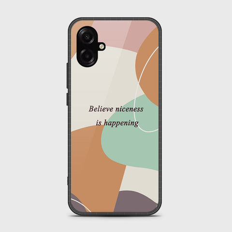 Samsung Galaxy F07 - Happy Series - HQ Ultra Shine Premium Infinity Glass Soft Silicon Borders Case