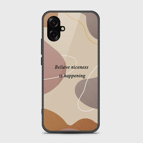 Samsung Galaxy F07 - Happy Series - HQ Ultra Shine Premium Infinity Glass Soft Silicon Borders Case