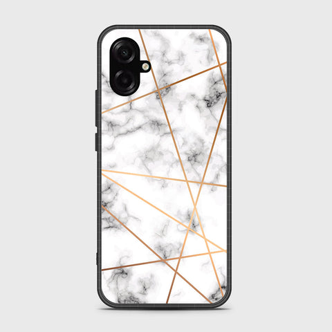Samsung Galaxy M07 - White Marble Series 2 - HQ Ultra Shine Premium Infinity Glass Soft Silicon Borders Case