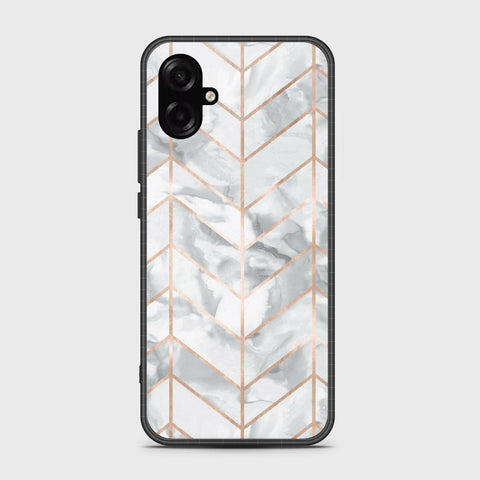 Samsung Galaxy M07 - White Marble Series 2 - HQ Ultra Shine Premium Infinity Glass Soft Silicon Borders Case