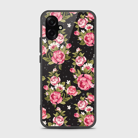 Samsung Galaxy F07 - Floral Series - HQ Ultra Shine Premium Infinity Glass Soft Silicon Borders Case