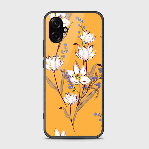 Samsung Galaxy M07 - Floral Series - HQ Ultra Shine Premium Infinity Glass Soft Silicon Borders Case