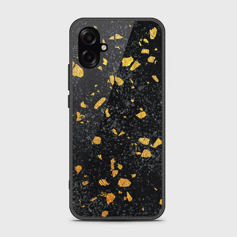 Samsung Galaxy A07 4G - Black Marble Series - HQ Ultra Shine Premium Infinity Glass Soft Silicon Borders Case