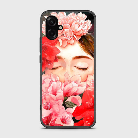 Samsung Galaxy M07 - Floral Series - HQ Ultra Shine Premium Infinity Glass Soft Silicon Borders Case