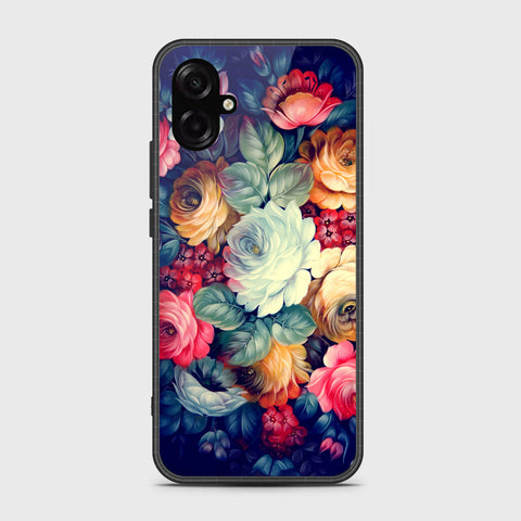 Samsung Galaxy F07 - Floral Series 2 - HQ Ultra Shine Premium Infinity Glass Soft Silicon Borders Case