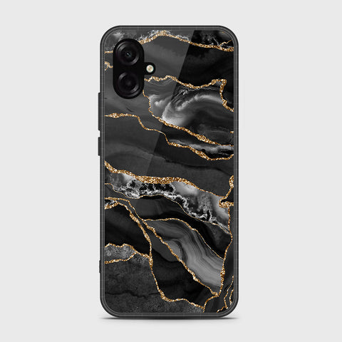 Samsung Galaxy A07 4G - Black Marble Series - HQ Ultra Shine Premium Infinity Glass Soft Silicon Borders Case