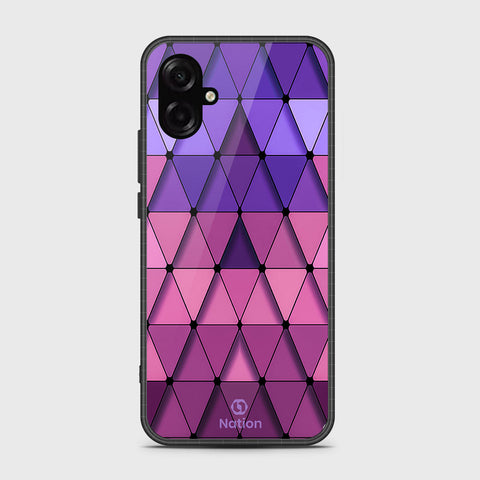 Samsung Galaxy F07 - Onation Pyramid Series - HQ Ultra Shine Premium Infinity Glass Soft Silicon Borders Case