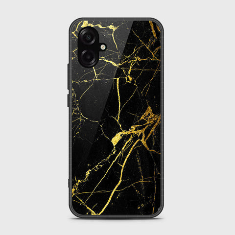 Samsung Galaxy F07 - Black Marble Series - HQ Ultra Shine Premium Infinity Glass Soft Silicon Borders Case