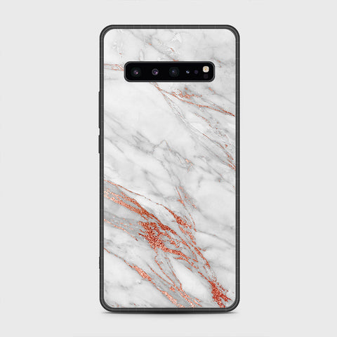 Samsung Galaxy S10 5G - White Marble Series - HQ Premium Shine Durable Shatterproof Case