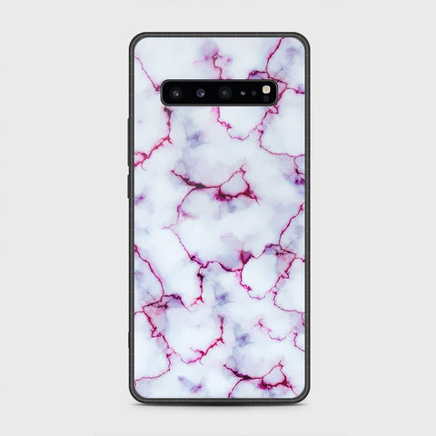 Samsung Galaxy S10 5G - White Marble Series - HQ Premium Shine Durable Shatterproof Case