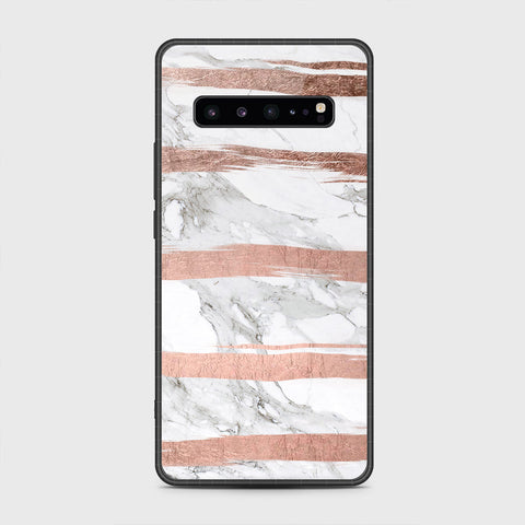 Samsung Galaxy S10 5G - White Marble Series - HQ Premium Shine Durable Shatterproof Case