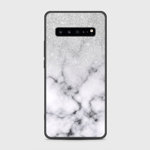 Samsung Galaxy S10 5G - White Marble Series - HQ Premium Shine Durable Shatterproof Case
