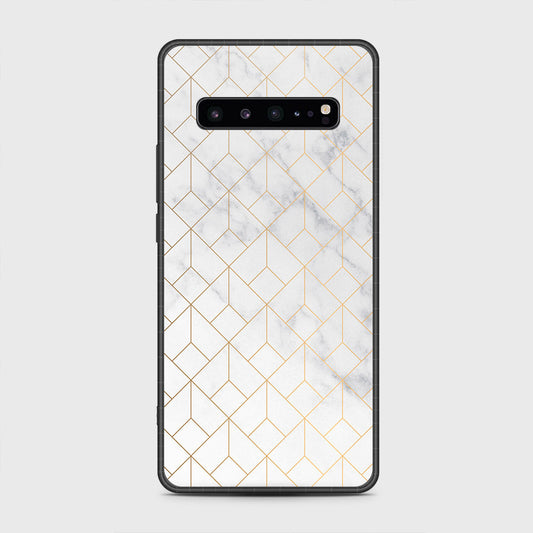 Samsung Galaxy S10 5G - White Marble Series 2 - HQ Premium Shine Durable Shatterproof Case