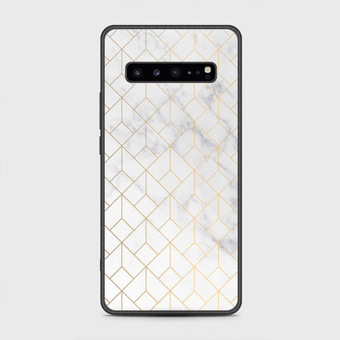 Samsung Galaxy S10 5G - White Marble Series 2 - HQ Premium Shine Durable Shatterproof Case
