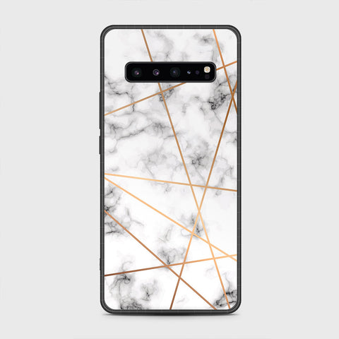 Samsung Galaxy S10 5G - White Marble Series 2 - HQ Premium Shine Durable Shatterproof Case