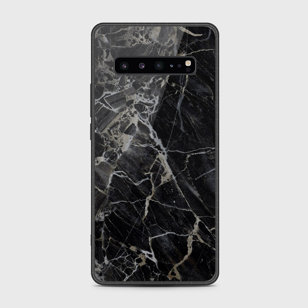 Samsung Galaxy S10 5G - Black Marble Series - HQ Premium Shine Durable Shatterproof Case