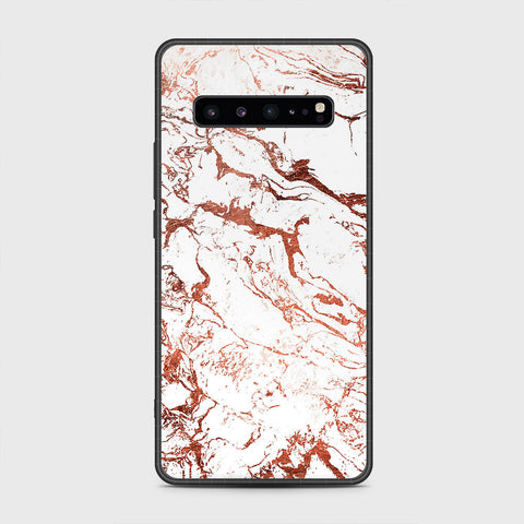 Samsung Galaxy S10 5G - White Marble Series 2 - HQ Premium Shine Durable Shatterproof Case