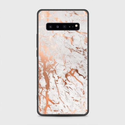 Samsung Galaxy S10 5G - White Marble Series 2 - HQ Premium Shine Durable Shatterproof Case