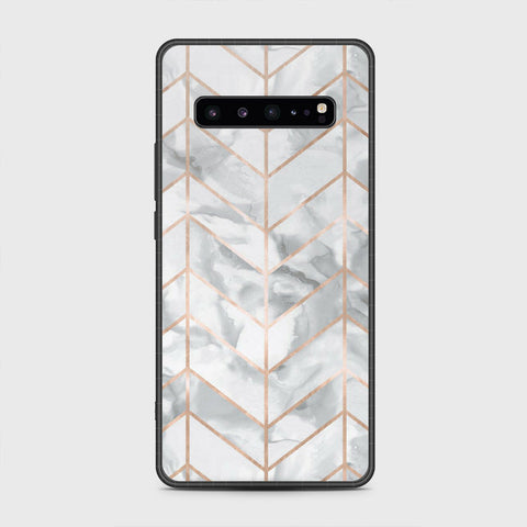 Samsung Galaxy S10 5G - White Marble Series 2 - HQ Premium Shine Durable Shatterproof Case