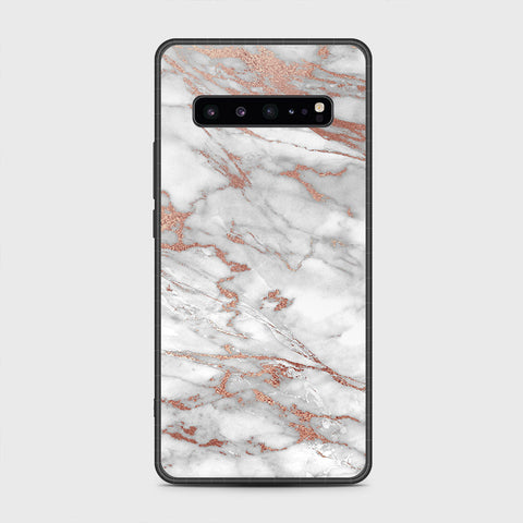 Samsung Galaxy S10 5G - White Marble Series 2 - HQ Premium Shine Durable Shatterproof Case