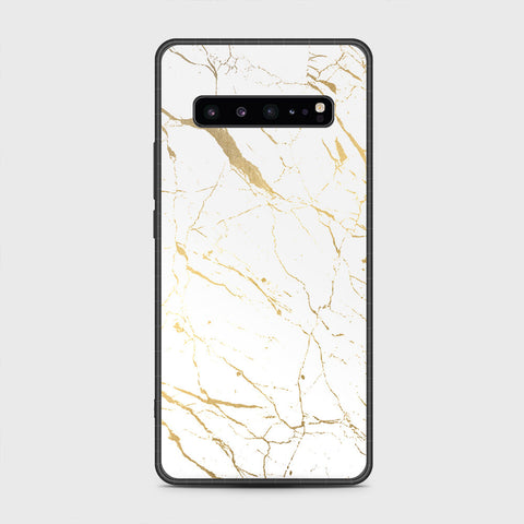 Samsung Galaxy S10 5G - White Marble Series 2 - HQ Premium Shine Durable Shatterproof Case