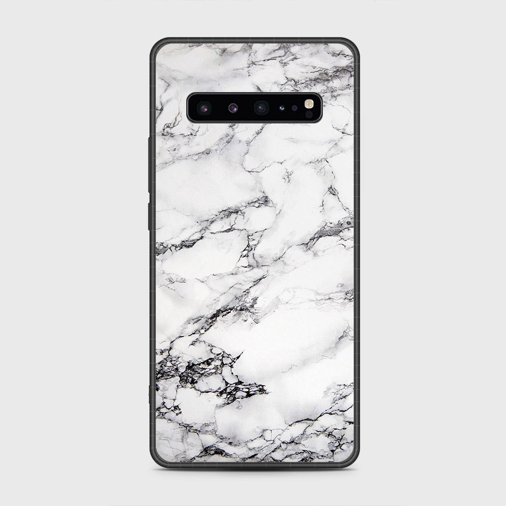 Samsung Galaxy S10 5G - White Marble Series - HQ Premium Shine Durable Shatterproof Case