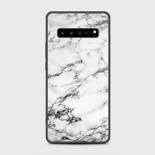 Samsung Galaxy S10 5G - White Marble Series - HQ Premium Shine Durable Shatterproof Case