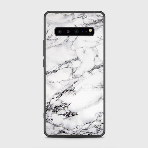 Samsung Galaxy S10 5G - White Marble Series - HQ Premium Shine Durable Shatterproof Case