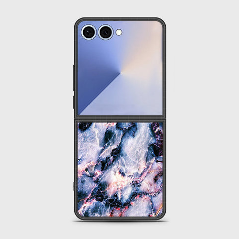 Samsung Galaxy Z Flip 7 - White Marble Series 2 - HQ Premium Shine Durable Shatterproof Case