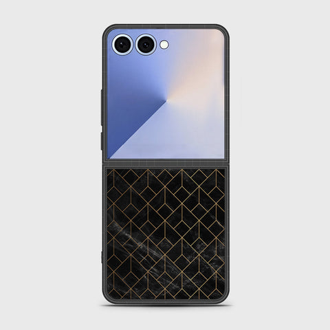 Samsung Galaxy Z Flip 7 - Black Marble Series - HQ Premium Shine Durable Shatterproof Case