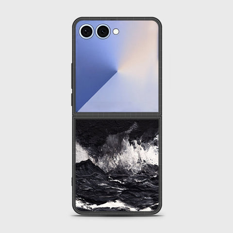 Samsung Galaxy Z Flip 7 - Black Marble Series - HQ Premium Shine Durable Shatterproof Case