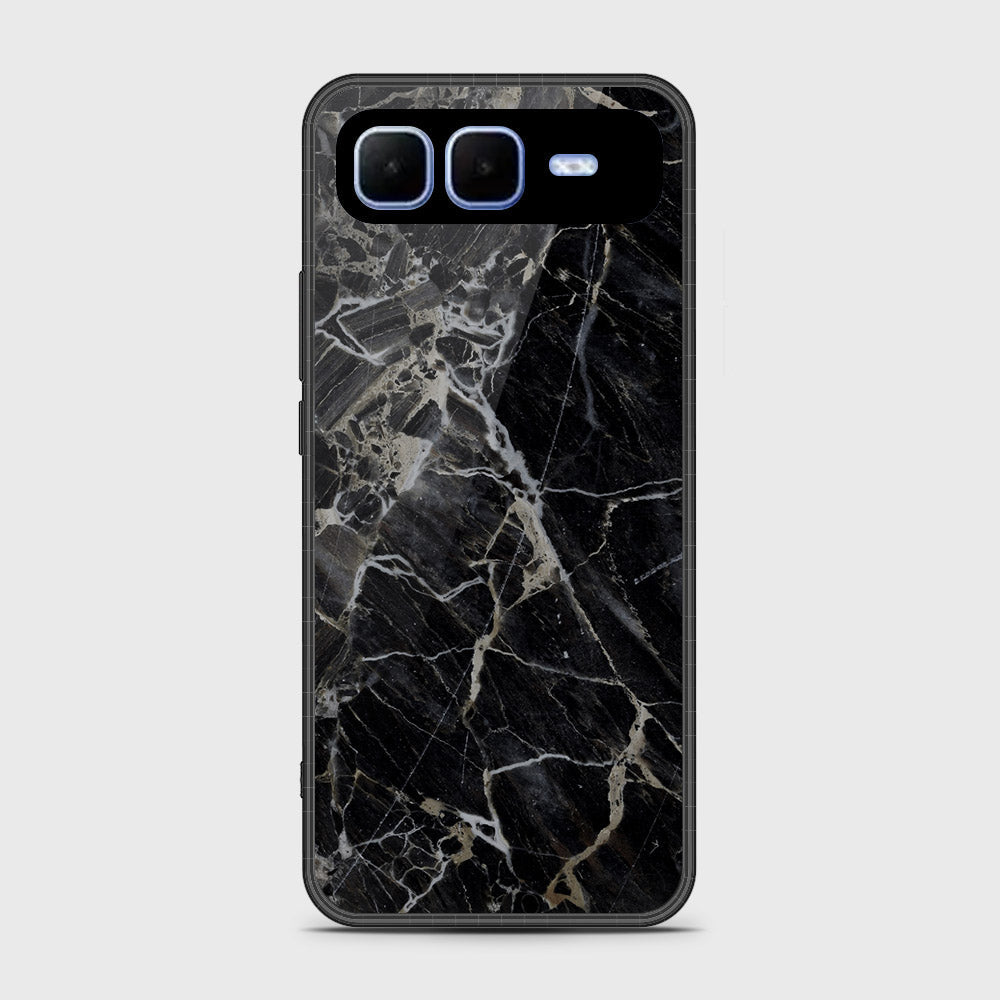 Infinix Smart 10 Plus - Black Marble Series - HQ Premium Shine Durable Shatterproof Case