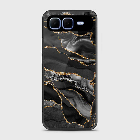 Infinix Smart 10 Plus - Black Marble Series - HQ Premium Shine Durable Shatterproof Case