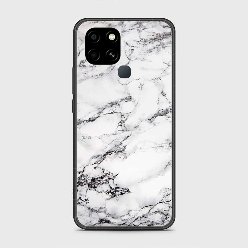 Infinix Smart 6 HD Cover - White Marble Series - HQ Premium Shine Durable Shatterproof Case