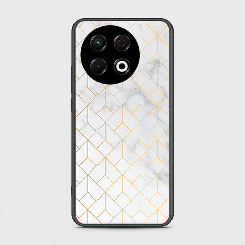 Tecno Spark 30 Pro - White Marble Series 2 - HQ Premium Shine Durable Shatterproof Case