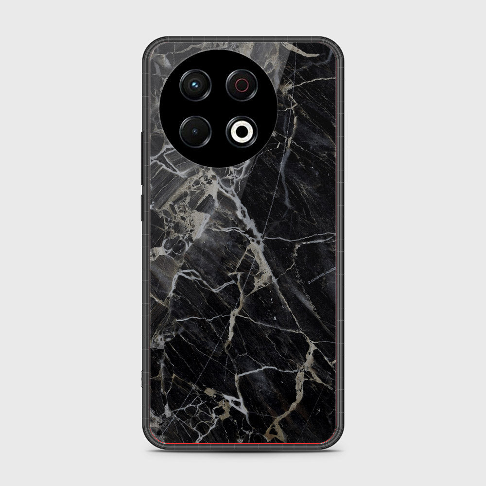 Tecno Spark 30 Pro - Black Marble Series - HQ Premium Shine Durable Shatterproof Case