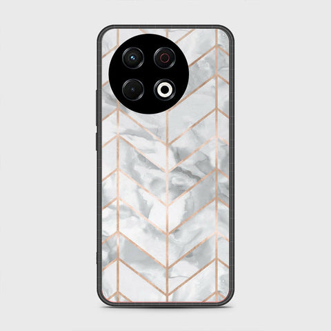 Tecno Spark 30 Pro - White Marble Series 2 - HQ Premium Shine Durable Shatterproof Case