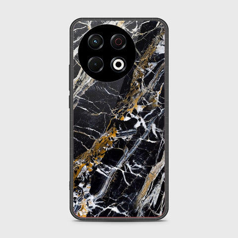 Tecno Spark 30 Pro - Black Marble Series - HQ Premium Shine Durable Shatterproof Case